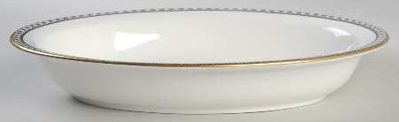 Ulander Black 9" Oval Vegetable Bowl by Wedgwood