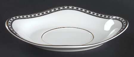 Ulander Black Underplate for Gravy Boat by Wedgwood