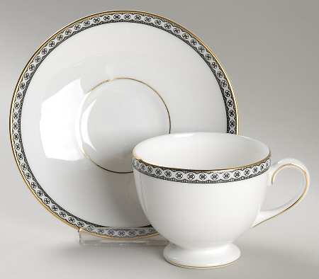 Ulander Black Footed Cup & Saucer Set by Wedgwood