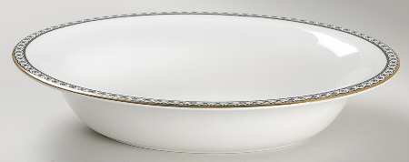 Ulander Black 9" Oval Vegetable Bowl by Wedgwood