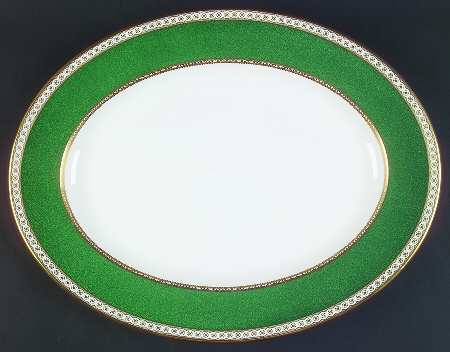 Ulander Powder Green 17" Oval Serving Platter