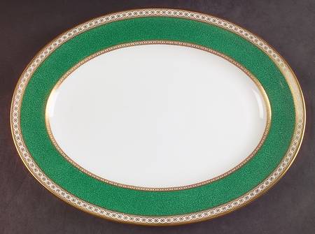 Ulander Powder Green 15" Oval Serving Platter