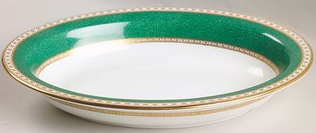 Ulander Powder Green 10" Oval Vegetable Bowl