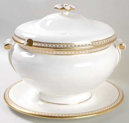 Ulander Gold Tureen & Lid w/Underplate