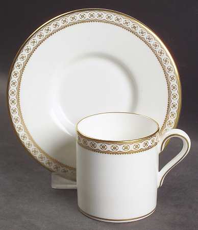 Ulander Gold Bond Shape Demitasse Cup and Saucer Set