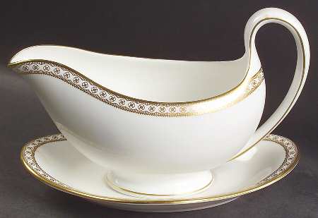 Ulander Gold Gravy Boat & Underplate