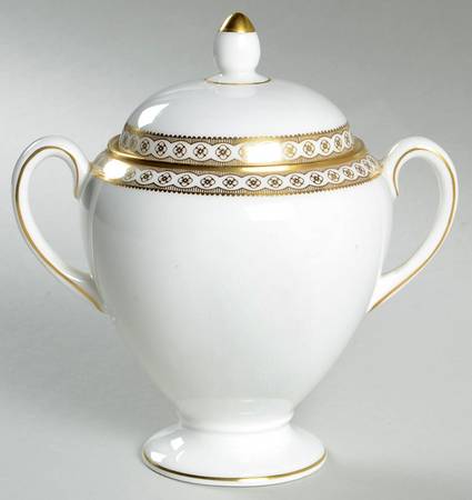 Ulander Gold Globe Shape Sugar Bowl & Lid
