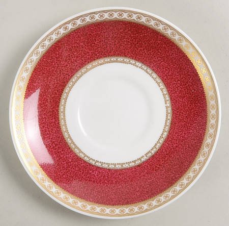 Ulander Powder Ruby Saucer for Peony Shape Footed Cup