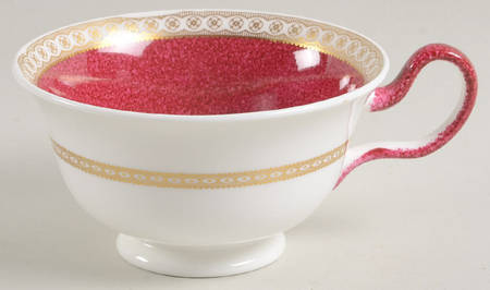 Ulander Powder Ruby Peony Shape Footed Cup