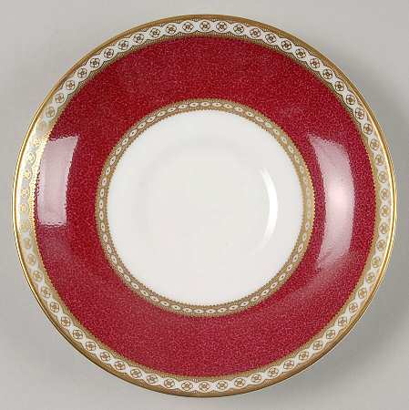 Ulander Powder Ruby Saucer for Leigh Shape Footed Cup