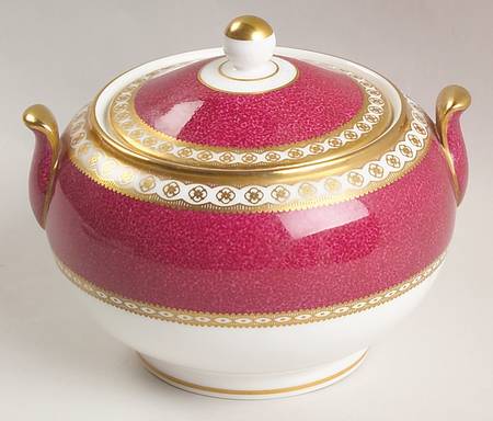 Ulander Powder Ruby 146 Shape Sugar Bowl & Lid