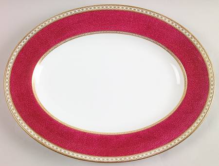 Ulander Powder Ruby 14" Oval Serving Platter