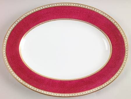 Ulander Powder Ruby 15" Oval Serving Platter