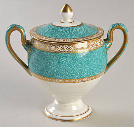 Ulander Powder Turquoise Sugar Bowl & Lid