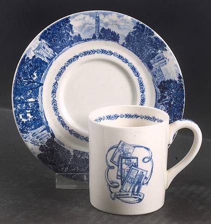 University of California Blue Flat Demitasse Cup & Saucer Set