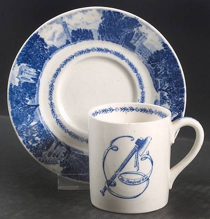 University of California Blue Flat Demitasse Cup & Saucer Set