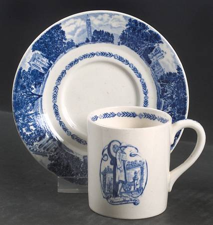 University of California Blue Flat Demitasse Cup & Saucer Set