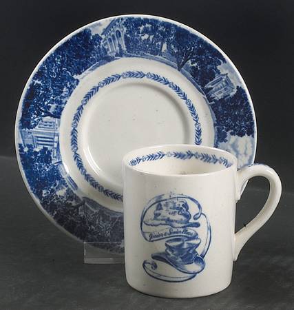 University of California Blue Flat Demitasse Cup & Saucer Set