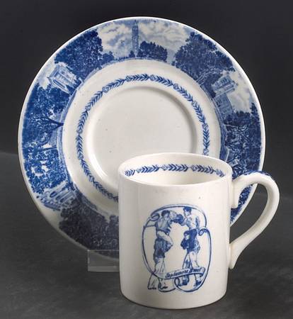 University of California Blue Flat Demitasse Cup & Saucer Set
