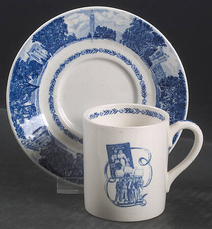 University of California Blue Flat Demitasse Cup & Saucer Set