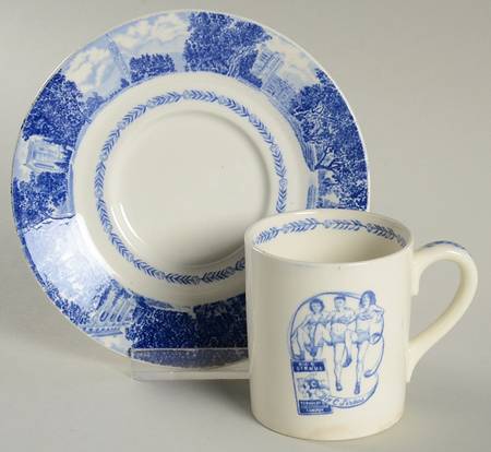 University of California Blue Flat Demitasse Cup & Saucer Set