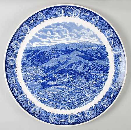 University of California Blue 16" Round Torte Plate