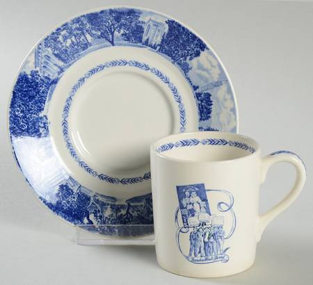 University of California Blue Flat Demitasse Cup & Saucer Set