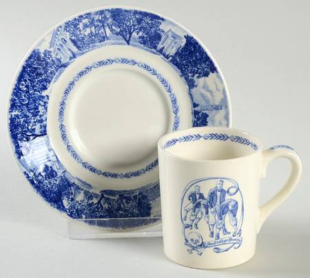 University of California Blue Flat Demitasse Cup & Saucer Set