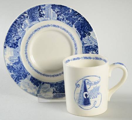 University of California Blue Flat Demitasse Cup & Saucer Set