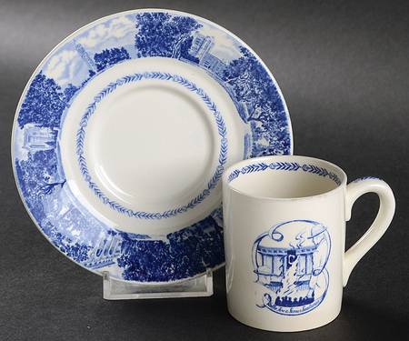 University of California Blue Flat Demitasse Cup & Saucer Set