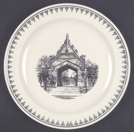 University of Chicago Black Dinner Plate