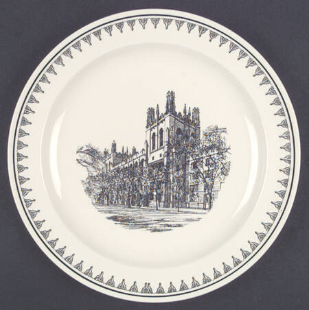 University of Chicago Black Dinner Plate