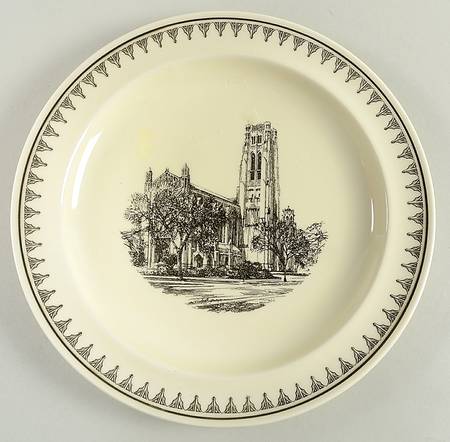 University of Chicago Black Dinner Plate
