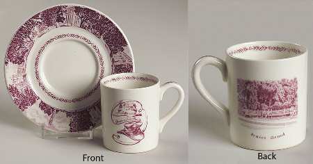 University of California Mulberry Flat Demitasse Cup & Saucer Set