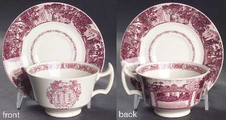 University of California Mulberry Footed Cup & Saucer Set