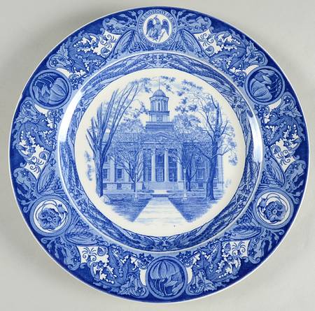 University of Iowa Blue Dinner Plate