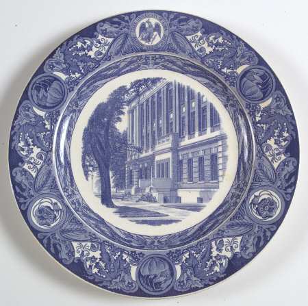 University of Iowa Blue Dinner Plate