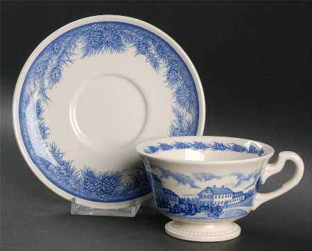 University of Maine Blue Footed Cup & Saucer Set