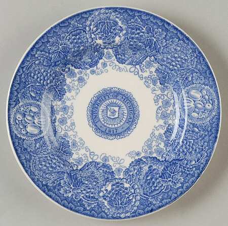 University of Michigan Blue Bread & Butter Plate