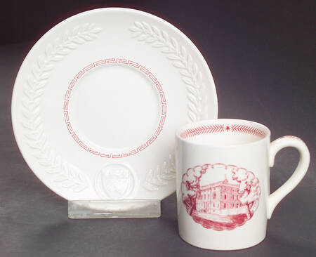 University of Pennsylvania Pink Flat Demitasse Cup & Saucer Set