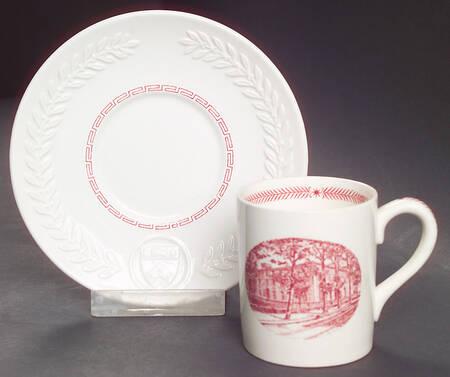 University of Pennsylvania Pink Flat Demitasse Cup & Saucer Set
