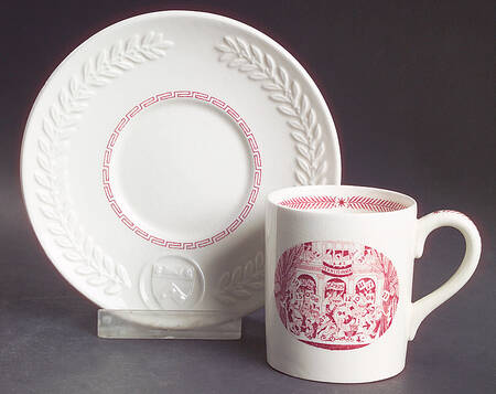 University of Pennsylvania Pink Flat Demitasse Cup & Saucer Set