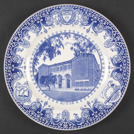 University of Southern California Blue Dinner Plate