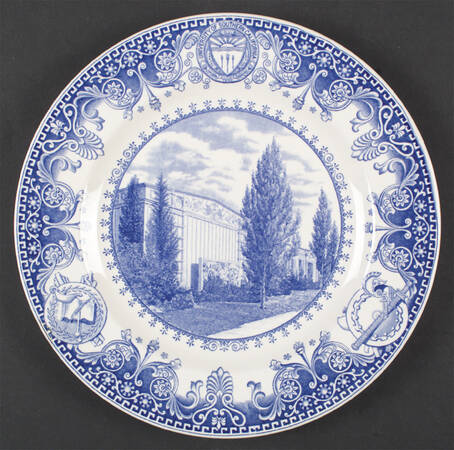 University of Southern California Blue Dinner Plate
