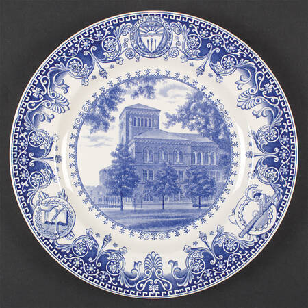 University of Southern California Blue Dinner Plate
