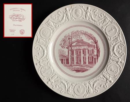 University of Virginia Pink Dinner Plate