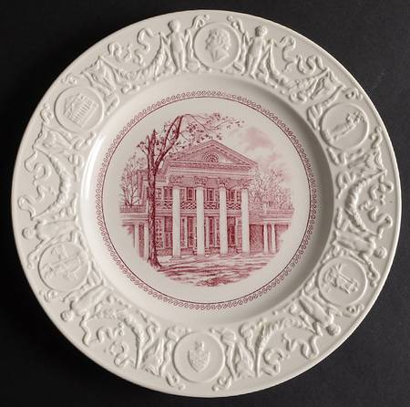 University of Virginia Pink Dinner Plate
