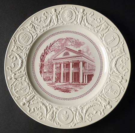 University of Virginia Pink Dinner Plate