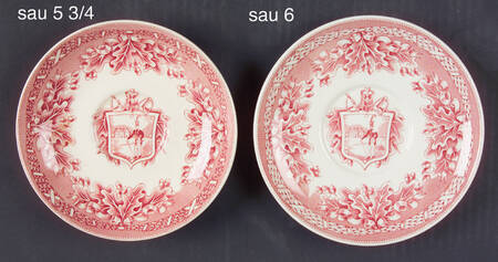 United States Military Academy Red Saucer for Footed Cup