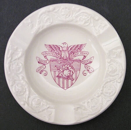 United States Military Academy Red Small Ashtray